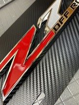 Z71 4×4 Off Road 3D License Plate New Carbon Fiber Aluminum Red Tahoe Si... - $89.99