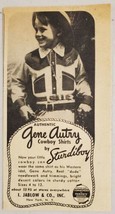 1949 Print Ad Sturdiboy Gene Autry Cowboy Shirts I. Jablow Co. New York,NY - £6.70 GBP