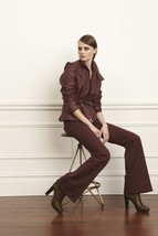 New Womens Worth York Pants Slacks Sienna Work 6 NWT Dark Brick Red Tall Flare  - £271.00 GBP
