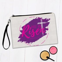 He Is Risen Jesus Christ : Gift Makeup Bag Resurrection Easter Catholic Christia - £9.86 GBP+