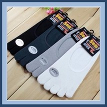 Mens Sporty Stretch Five Finger Toe Socks For Breathable Cotton Comfort