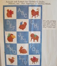 1930&#39;s Crib quilt pattern - Animals &amp; Letters Applique or Outline mc1835 - £7.83 GBP