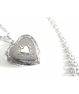 Silver Heart Shaped Locket Necklace for a Friend, Family or Girlfriend - £15.64 GBP