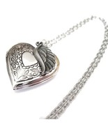 Heart Locket Necklace with Angel Wing for a Special Friend or Loved One - £20.03 GBP