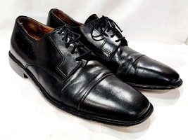 J. Murphy Johnston &amp; Murphy BLACK LEATHER Oxford 59-11055 Lace Up Cap 10... - $49.00
