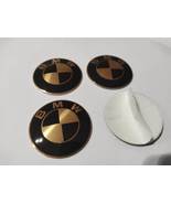 BMW wheel center cap-set of 4-Metal Stickers-self adhesive Top Quality Glossy - $19.00 - $57.20