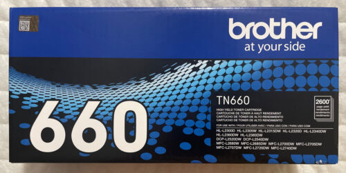 Brother 660 Black High Yield Toner Cartridge TN660 Genuine OEM Sealed Retail Box - £27.50 GBP