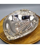 Leonard Silverplate Heart Candy Dish, Vintage Love and Flowers Italy Tri... - £59.21 GBP