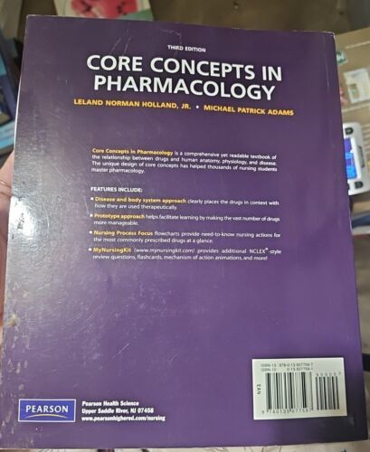 CORE CONCEPTS IN PHARMACOLOGY (3RD EDITION) By Leland Norman Holland & Michael Item image 2