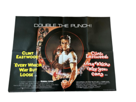 Every Which Way But Loose + Any Which Way You Can  UK Quad Poster Clint Eastwood - £48.59 GBP