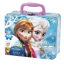 Disney Frozen Elsa &amp; Anna 48 Piece Puzzle inTin - £7.98 GBP