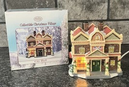 Holiday Creek Collectible Christmas Village “City Hall” Includes Box &amp; Cord - $23.36