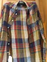 Men Tops - Pull &amp; Bear Size M Cotton Multicoloured Shirt - £21.58 GBP