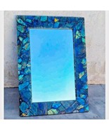 Labradorite Stone Mirror – 12&quot;x18&quot; | Handmade Decorative Wall Mirror | U... - $700.26