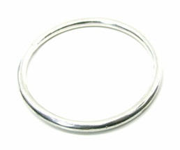 Handmade Pure Solid Plain Round Silver Bangle Bracelet Size 7.5cm Unisex - $139.07