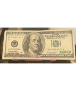 Rare 1999 A "Big Face" $100 One Hundred BLEED THRU Dollar New York BE 49082700 A - £149.48 GBP