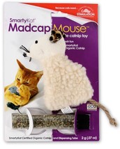 SmartyKat Madcap Mouse Refillable with Catnip Tube Cat Toy Assorted 1ea - £6.29 GBP