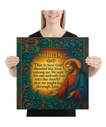 1 John 4:9 Poster – God Showed His Love – Christian Bible Verse Wall Art - €17,36 EUR