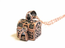 Copper Prayer Box or Keepsake Box Necklace for Special Note or Small Object - £22.14 GBP