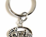 Silver music note charm on a key ring for a musician or music lover 87f5acd4 thumb155 crop