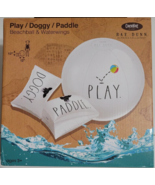 Rae Dunn Coconut Float Beach ball 12&quot; y water wings arm floats left right - $13.60 CAD