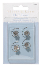 Floral Hair Twist Accents Rhinestones - £18.99 GBP