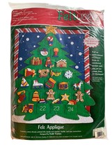 NIP Dimensions Feltworks Kit 8125 Christmas Tree Countdown Advent 17&quot; x 22&quot; NIP - £25.50 GBP