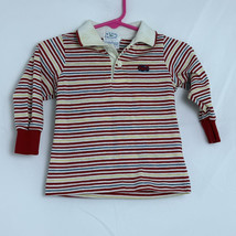 Vintage IZOD LACOSTE Shirt Toddler Size 18 Months Striped Polo Long Sleeve USA - $19.80