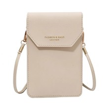 Obile phone bag simple pu leather mini wallet ladies messenger shoulder handbag fashion thumb200