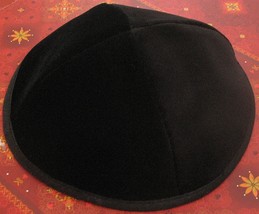 LOT OF 2 KIPPA size: 7&quot; / 19cm Black Velvet Yarmulke Kipa Kippah skullca... - £9.57 GBP