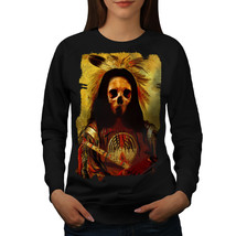 Wellcoda Indian Skeleton Old Womens Sweatshirt, Costume Casual Pullover Jumper - £22.86 GBP+