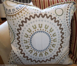 OUTSTANDING SUZANI ACCENT PILLOW WITH BEACON HILL STRIPE TEXTILE FOR REV... - $185.00