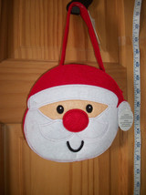 Home Holiday Christmas Holiday Santa Face Gift Bag Red Handled Party Tote Sack - £2.27 GBP