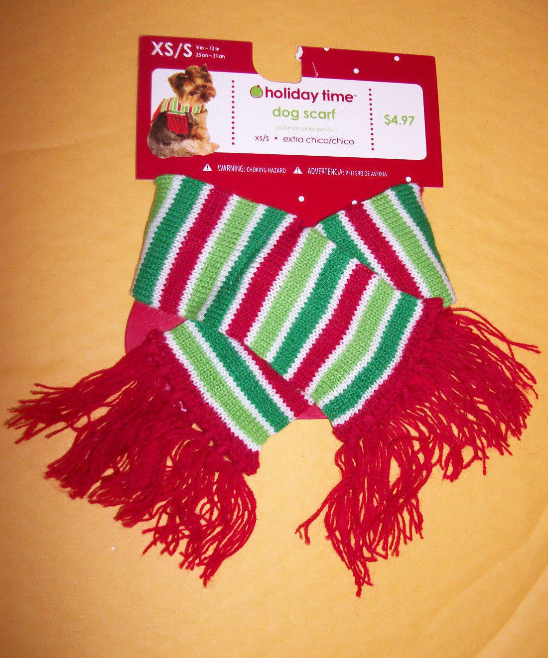 SimplyDog Pet Clothes XS Christmas Holiday Scarf Dog Small Fashion Acces... - $4.74