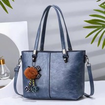  Tote Bag  Retro Shoulder Messenger Bag PU Leather Commuter Women&#39;s Bag Large Ca - £37.56 GBP