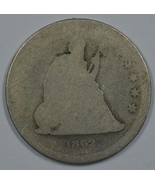 1862 Seated Liberty circulated silver quarter  - filler coin - £11.54 GBP