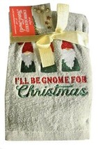 I&#39;ll Be Gnome For Christmas Hand Towels Embroidered Bathroom Set of 2 Ho... - £28.88 GBP