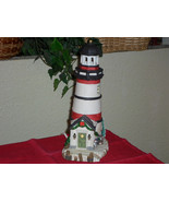 Lighted Weathered Bluff Lighthouse Christmas Village Building - £23.88 GBP