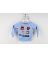 Vintage 70s 80s Toddler 3T Distressed Sports Club Crewneck Sweatshirt Bl... - $496.34 MXN