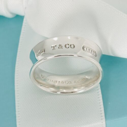 Primary image for Size 7.5 Tiffany & Co 1837 Ring Concave in Sterling Silver