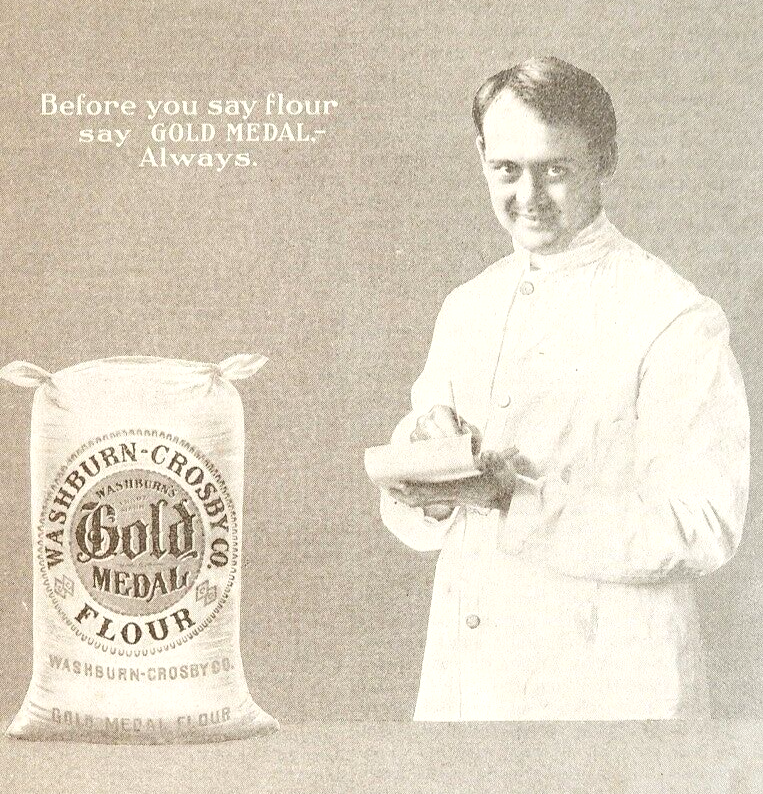 1904 Gold Medal Flour Washburn Crosby Advertisement Baking Ephemera 8 x ... - $19.99