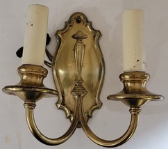 Vintage Brass 2-Light Wall Lamp Sconce for Refurbish &amp; Restoration #2 - £30.79 GBP