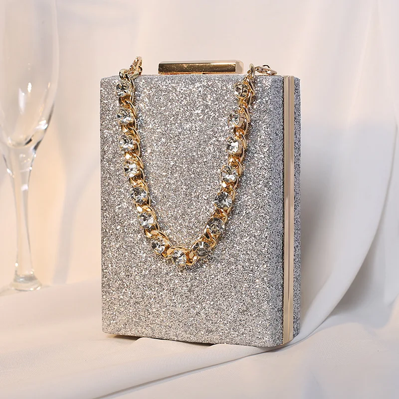 New s Sequin Evening Clutch Bag for Women 2023 Fashion  Party Purse Lady Wedding - £55.78 GBP