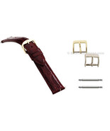 Genuine Crocodile Skin Red Bordeaux Handmade Watch Band Strap, 16mm, 18m... - $79.88