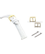 Genuine Crocodile Skin White Ladies Fast Change Watch Band, Many Sizes A... - $79.88