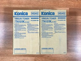 Lot Of 2 Genuine Konica TN101K (7118) PC/UA950-280 Black Toner Same Day Shipping - $69.30