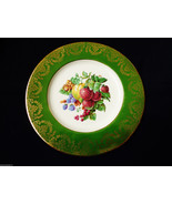 VTG Decorative porcelain Green Gold Lace trim Fruit Berry Hazelnut 10.75... - £49.06 GBP
