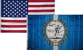 2&#39;x3&#39; Wholesale Combo USA American &amp; Korean War Veterans Vet Flags Flag PREMIUM  - £7.77 GBP