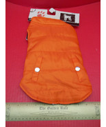 Pet Gift Dog Clothes Small Orange Jacket Outfit Fur Lined Canine Animal ... - €7,65 EUR