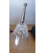 Bell Crystal Dinner Bell with Silver Handle Crystal Table Ware Collectible - £18.32 GBP